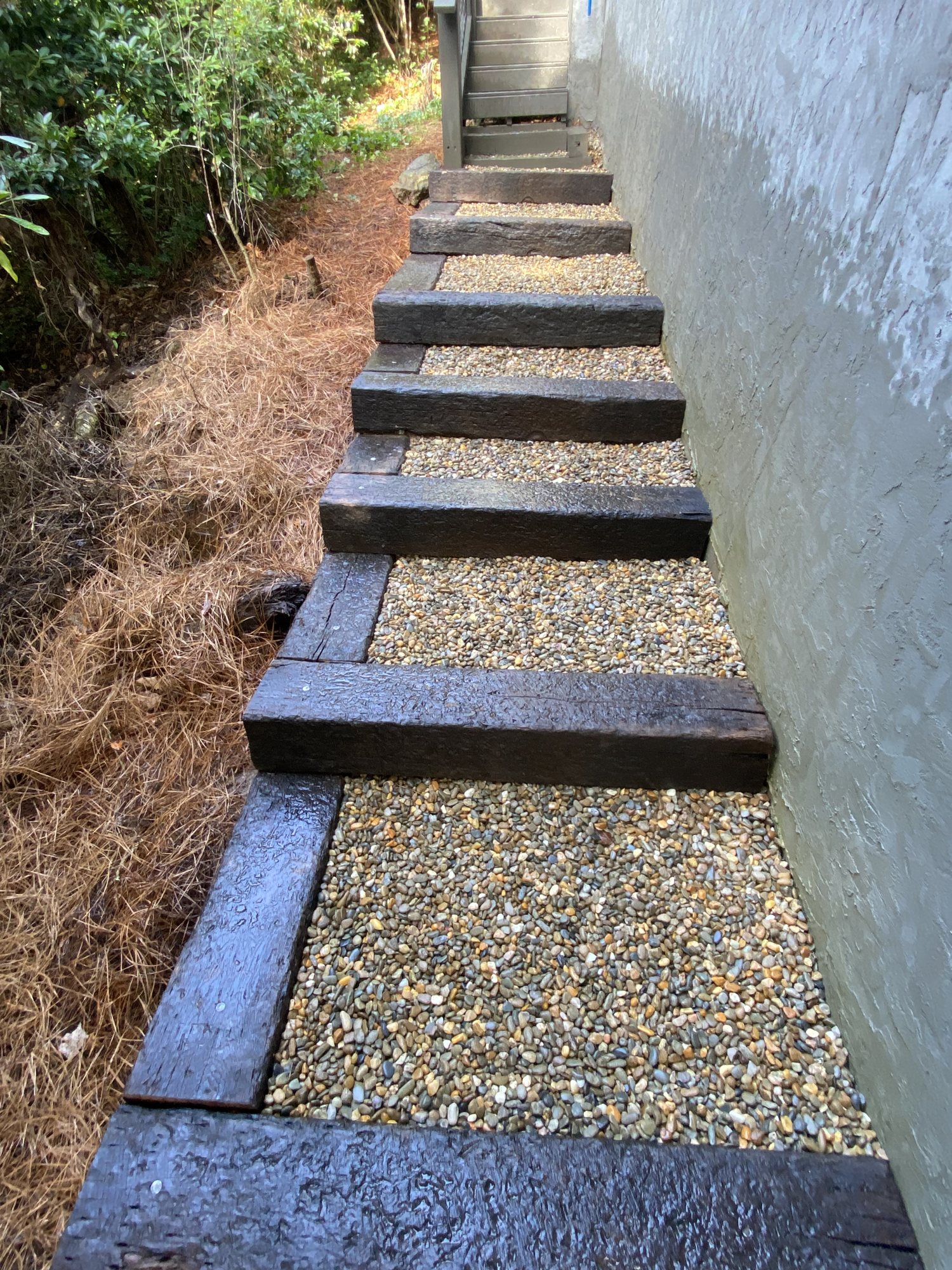Natural stone steps
